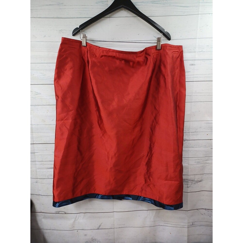 Champagne Italy Silk Skirt Womens Knee Length Designer Sz 22 NWT